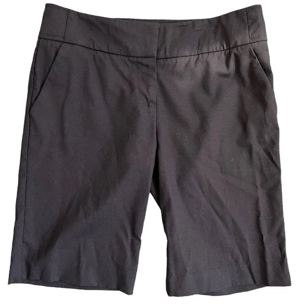 Bebe Wool Bermuda Shorts 11” Black Women’s Size 6